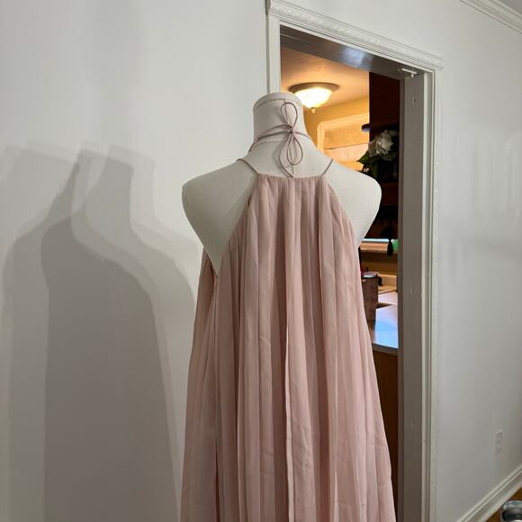 Tibi New York blush pink pleated dress maxi - Picture 4 of 10